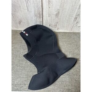 Seaskin Black Neoprene Diving Hood Bibbed Wetsuit Balaclava Size Large L